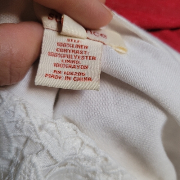 Sundance White Asymmetrical Embellished Blouse - Picture 7 of 7